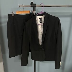 Ann Taylor Black Blazer and Skirt Set